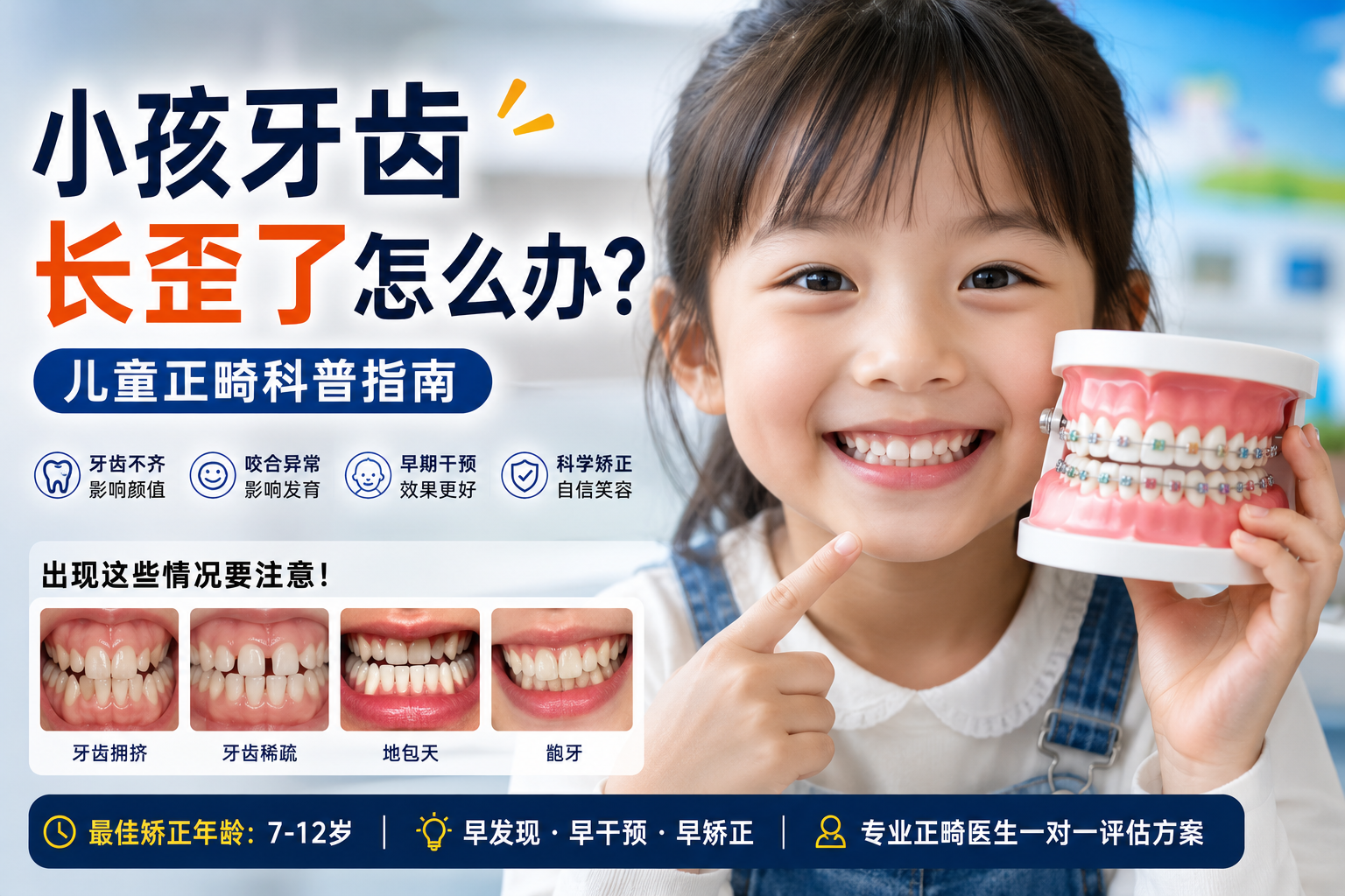 小孩牙齿长歪了怎么办？口腔主治医师解答家长最关心的10个问题
